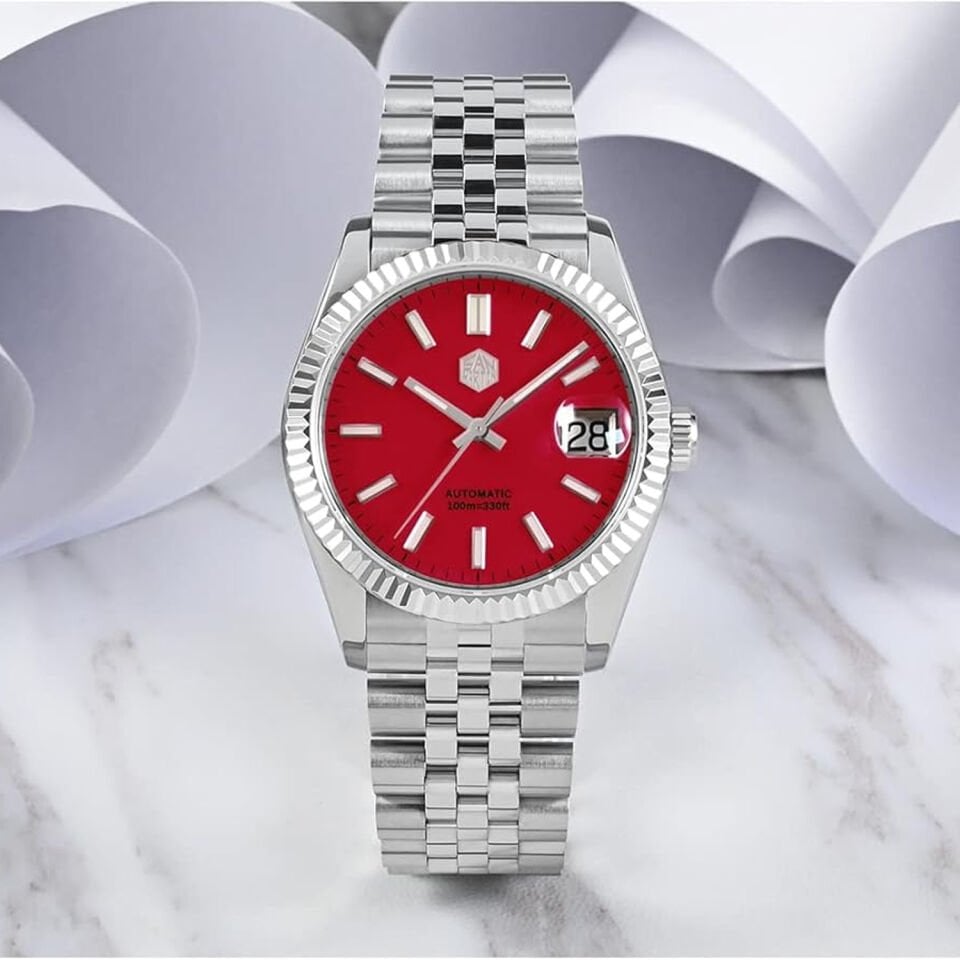 San Martin SN0058-G-X Enamel Red Erkek Kol Saati