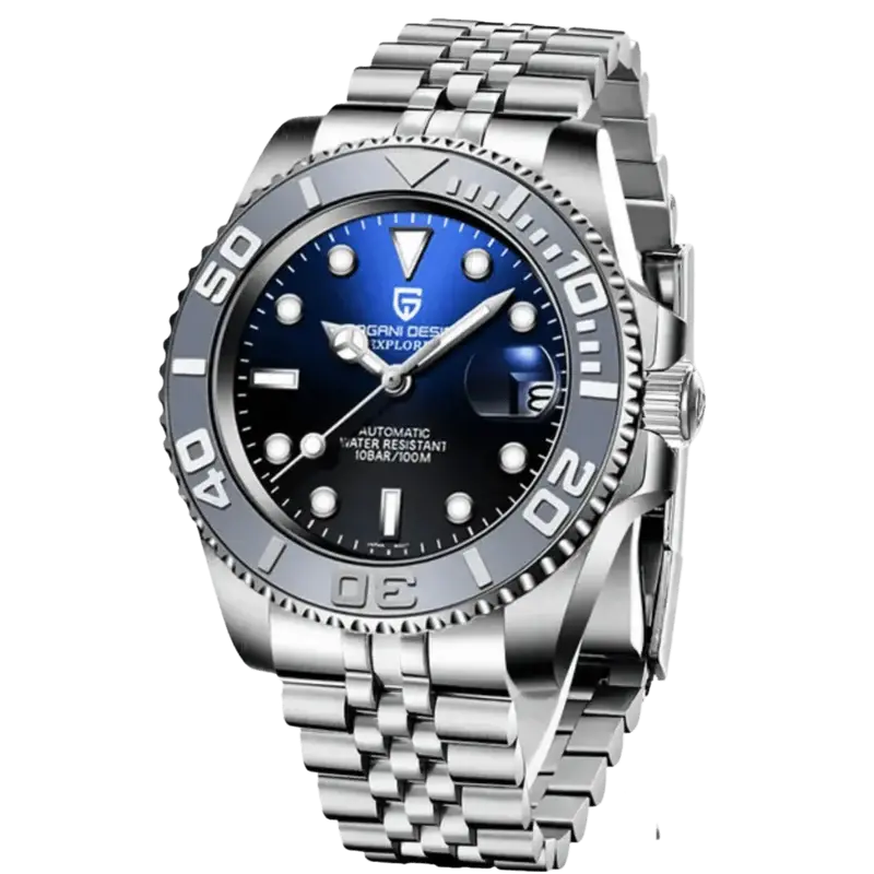 Pagani Design PD-1651 Grey Blue Otomatik Erkek Kol Saati