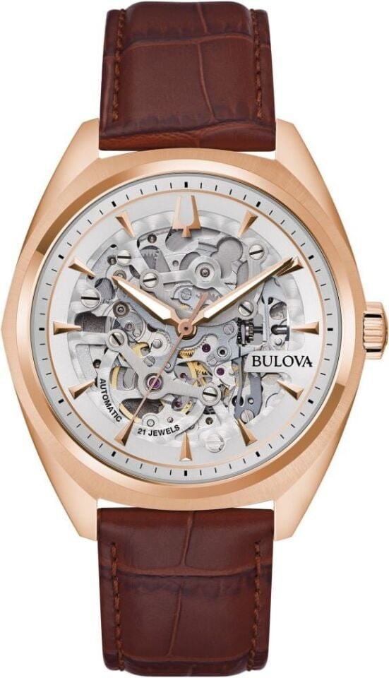 Bulova Surveyor Scheleton Uomo 97A175 Erkek Kol Saati