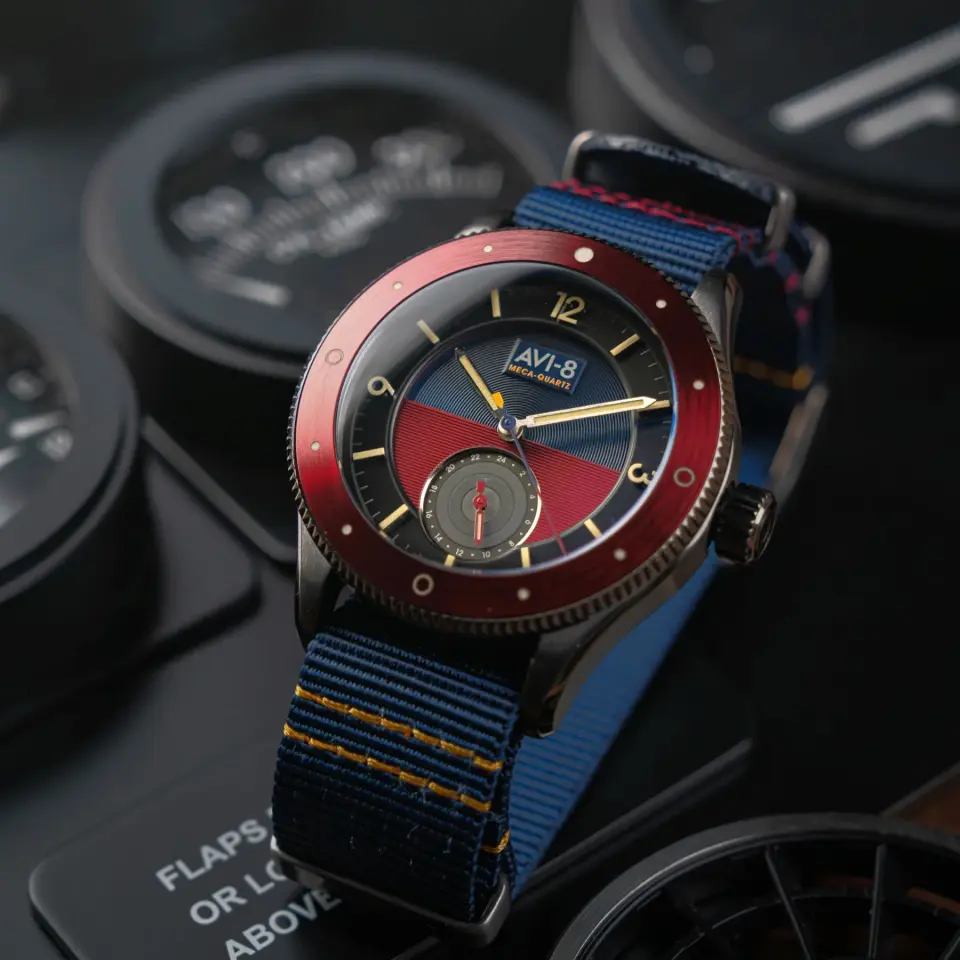 AVI-8 Flyboy Airmaster Sector Meca-Quartz AV-4112-04 Erkek Kol Saati