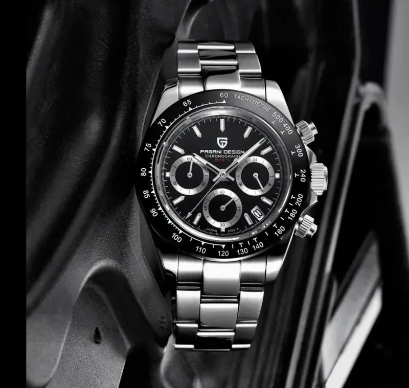 Pagani Design PD-1644 Black Chronograph Erkek Kol Saati