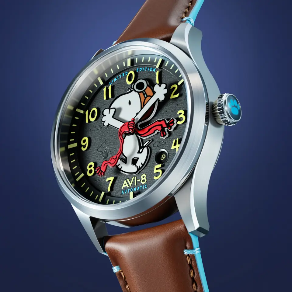 AVI-8 Flyboy Engineer Automatic Peanuts Snoopy Flying Ace Limited Edition AV-4133-03 Otomatik Erkek Kol Saati