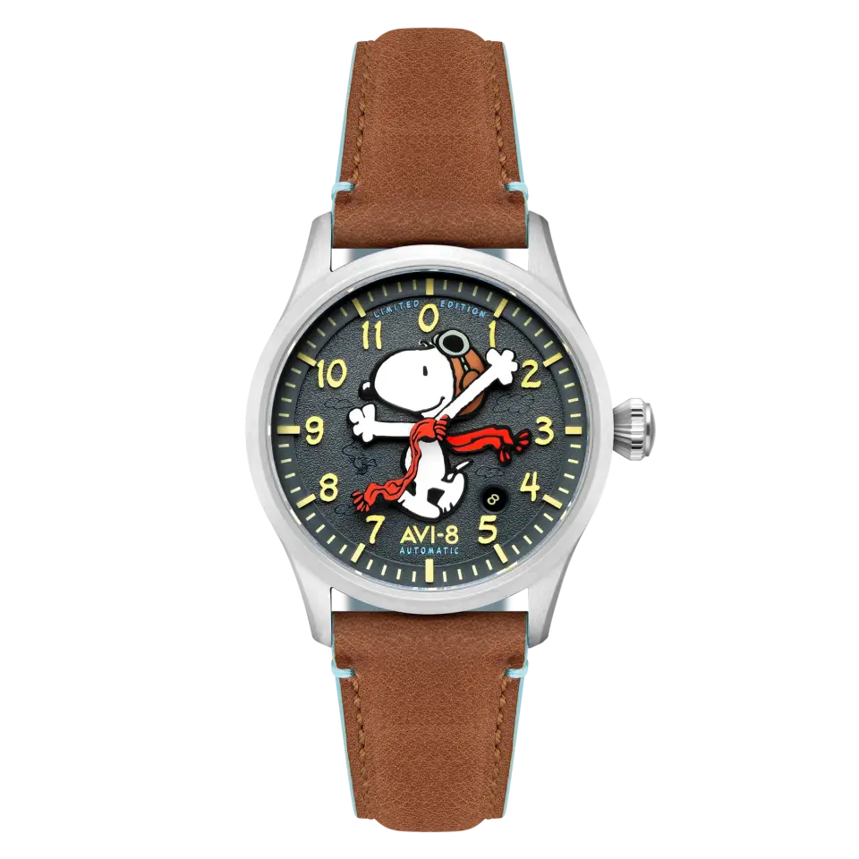 AVI-8 Flyboy Engineer Automatic Peanuts Snoopy Flying Ace Limited Edition AV-4133-03 Otomatik Erkek Kol Saati