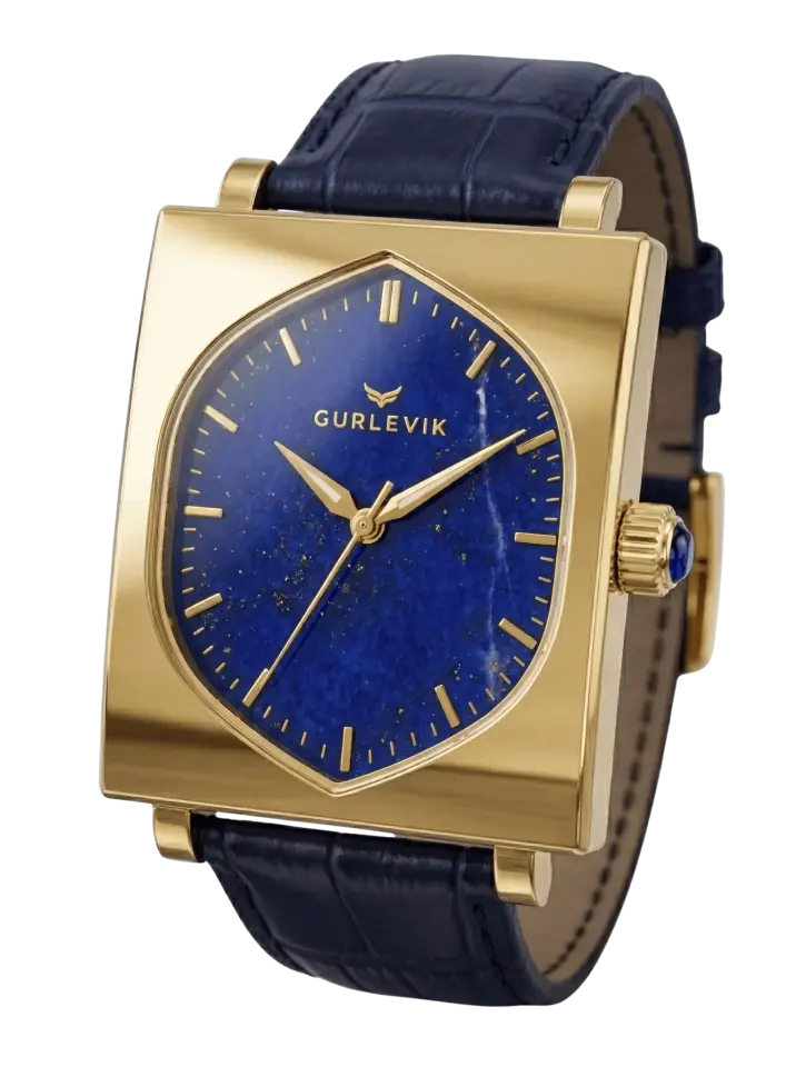 Gurlevik Kapılar Lapis Lazuli Gold Otomatik Erkek Kol Saati