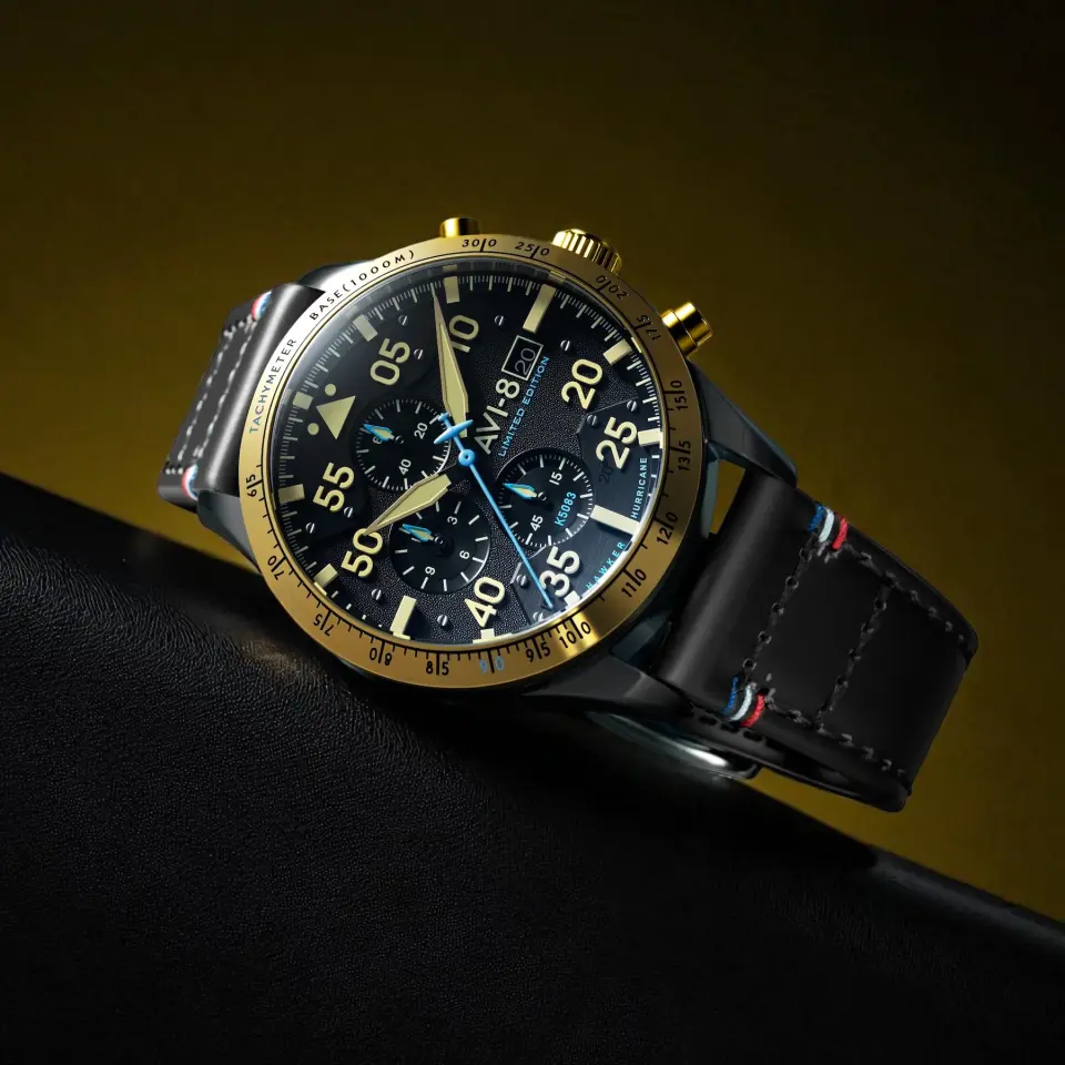 AVI-8 Hawker Hurricane 90th Anniversary Chronograph Limited Edition AV-4130-55 Erkek Kol Saati