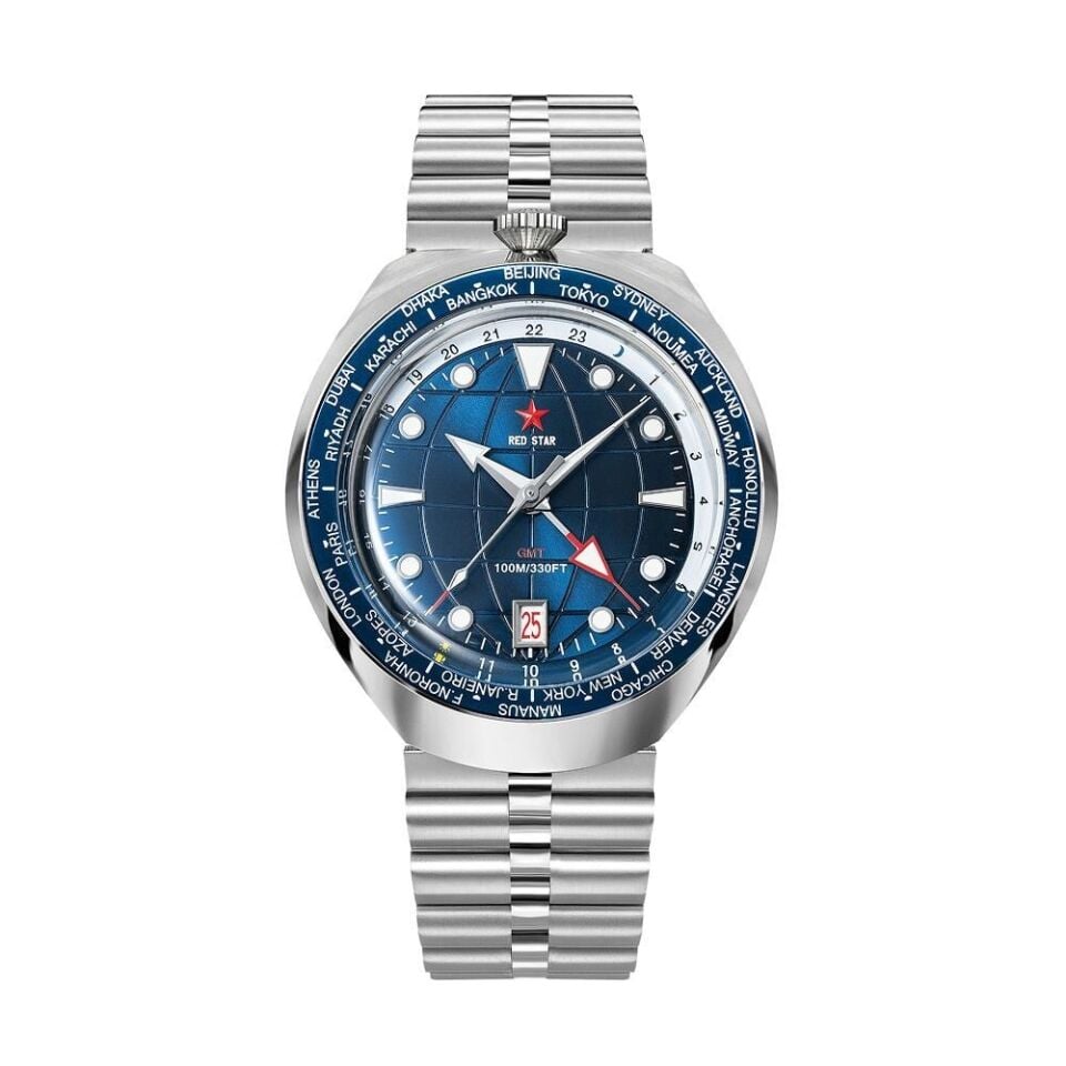Red Star 8597G-G Otomatik (Seiko NH34 GMT Mekanizmalı) Erkek Kol Saati