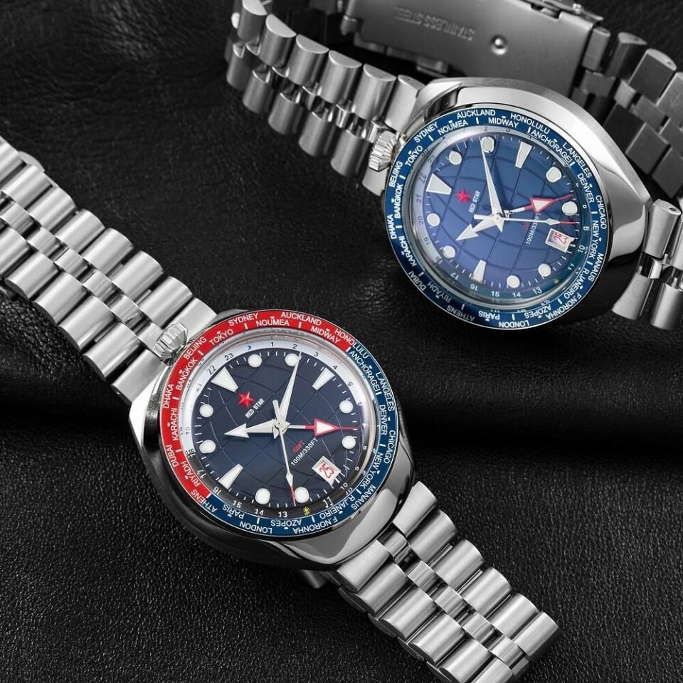 Red Star 8597G-I Otomatik (Seiko NH34 GMT Mekanizmalı) Erkek Kol Saati