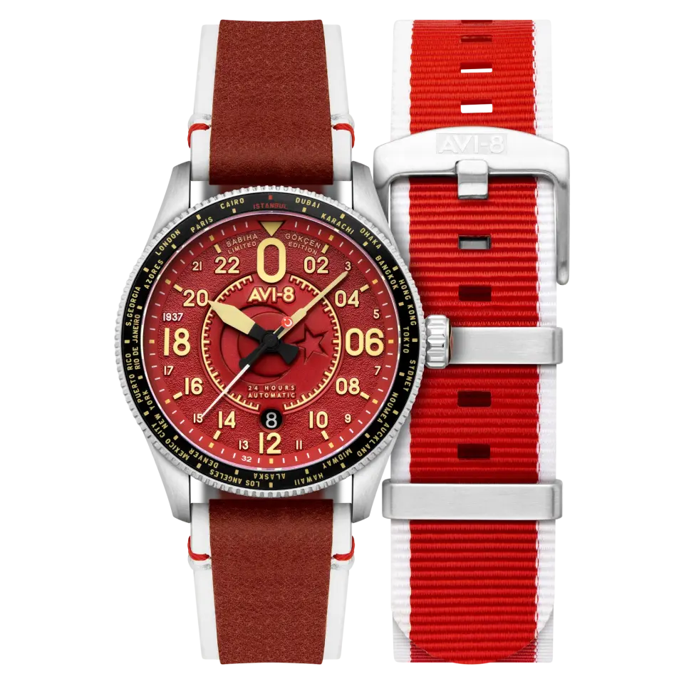 AVI-8 Spitfire AV-4144-02 Sabiha Gökçen Limited Edition Otomatik Erkek Kol Saati