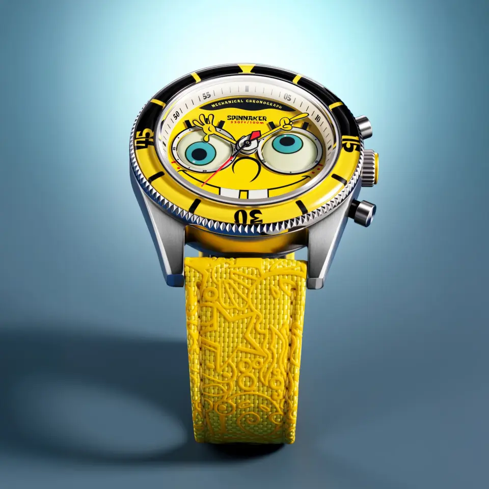 Spinnaker Fleuss Mechanical Chronograph SP-5153-01 SpongeBob SquarePants Eyedial Limited Edition Erkek Kol Saati