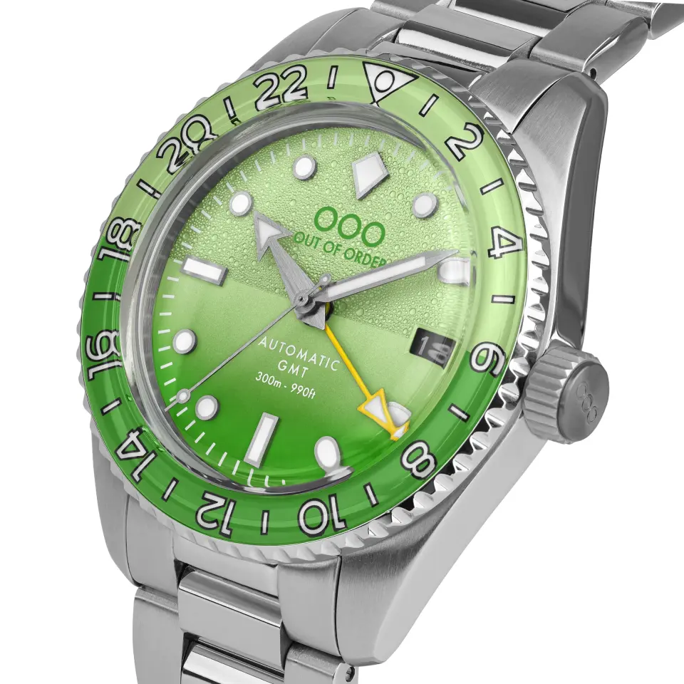 OUT OF ORDER OOO.001-25.LA.BAND.SS SHAKER MIDORI GMT Otomatik Erkek Kol Saati