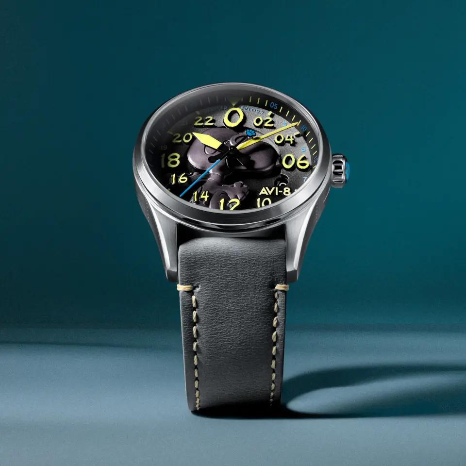 AVI-8 Spitfire AV-4150-01 Peanuts Snoopy Flying Ace 24 Hour Automatic Limited Edition Erkek Kol Saati
