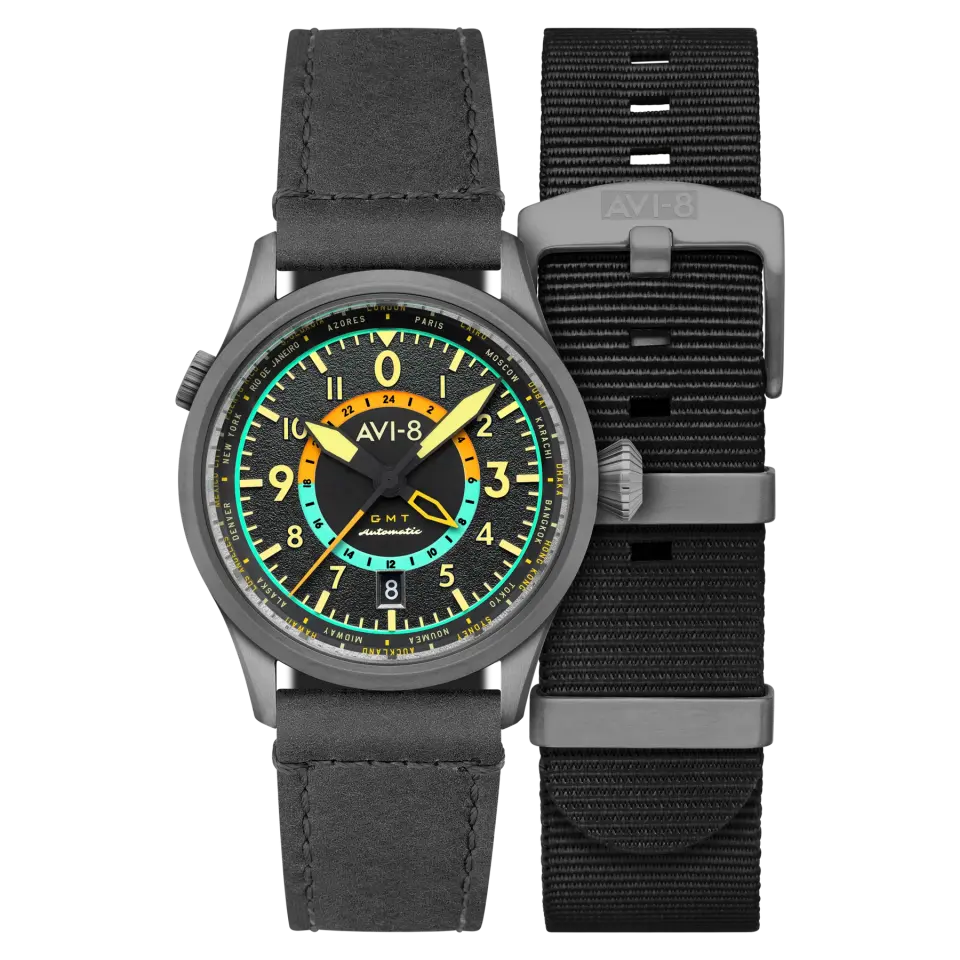 AVI-8 Flyboy Wingman Worldtimer GMT AV-4120-04 Otomatik Erkek Kol Saati