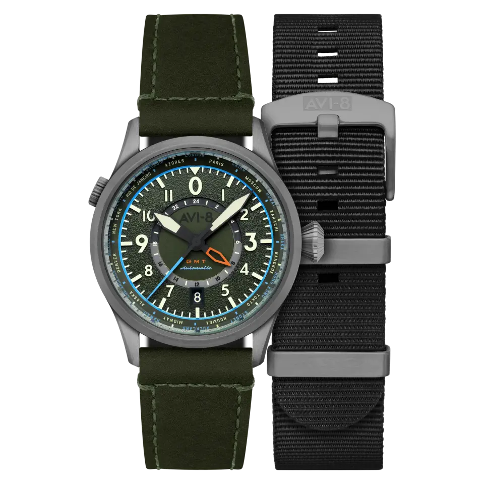 AVI-8 Flyboy Wingman Worldtimer GMT AV-4120-05 Otomatik Erkek Kol Saati