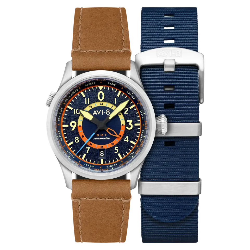 AVI-8 Flyboy Wingman Worldtimer GMT AV-4120-01 Otomatik Erkek Kol Saati
