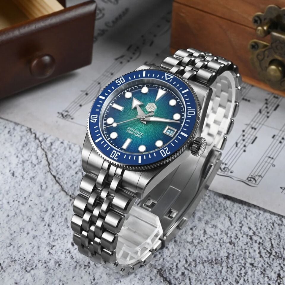 San Martin SN0148-G Blue (Miyota 9015 Mekanizmalı) Otomatik Erkek Kol Saati