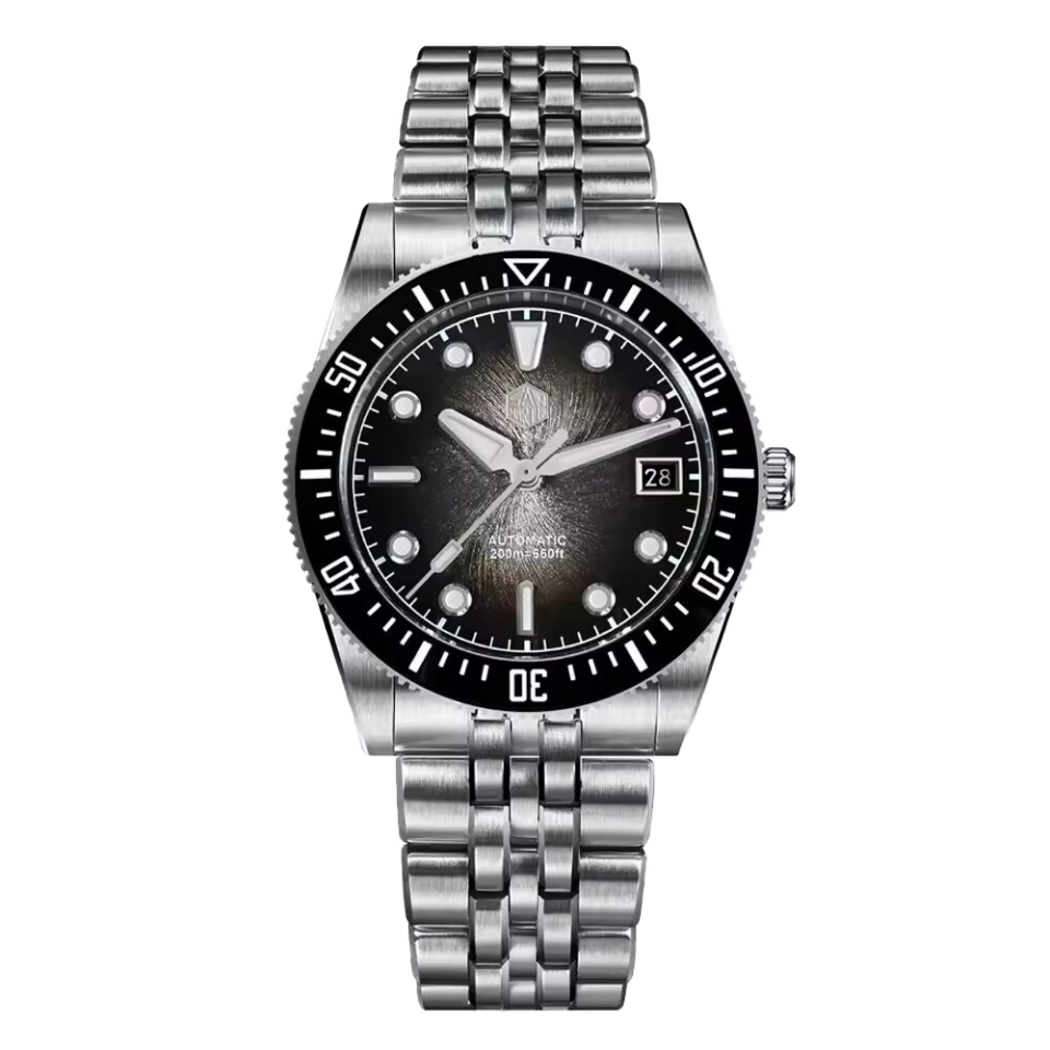 San Martin SN0148-G1/X1 Enemal Black Gray (Miyota 9015 Mekanizmalı) Otomatik Erkek Kol Saati
