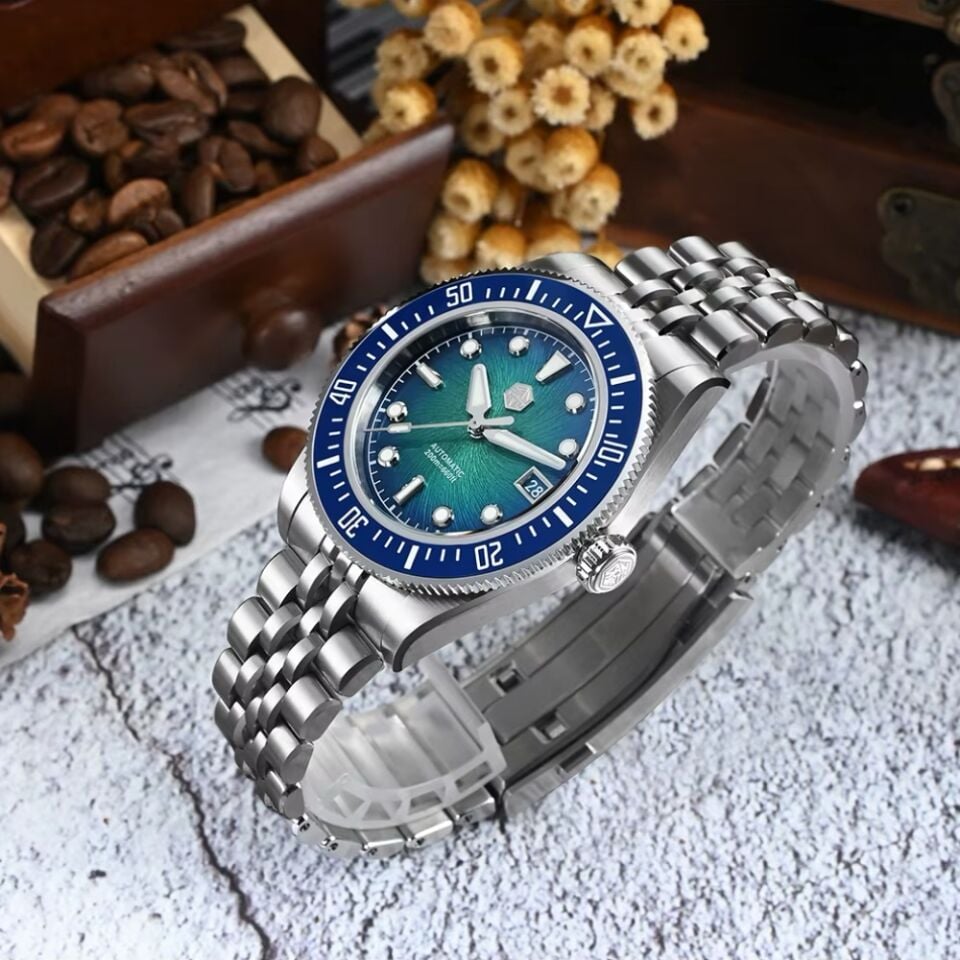 San Martin SN0148-G1/X1 Enemal Blue (Miyota 9015 Mekanizmalı) Otomatik Erkek Kol Saati