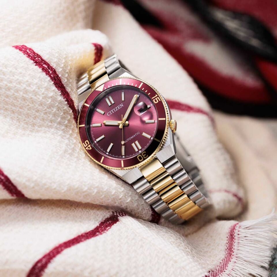 Citizen Tsuyosa Shore Coral Red NJ0234-58X Otomatik Erkek Kol Saati