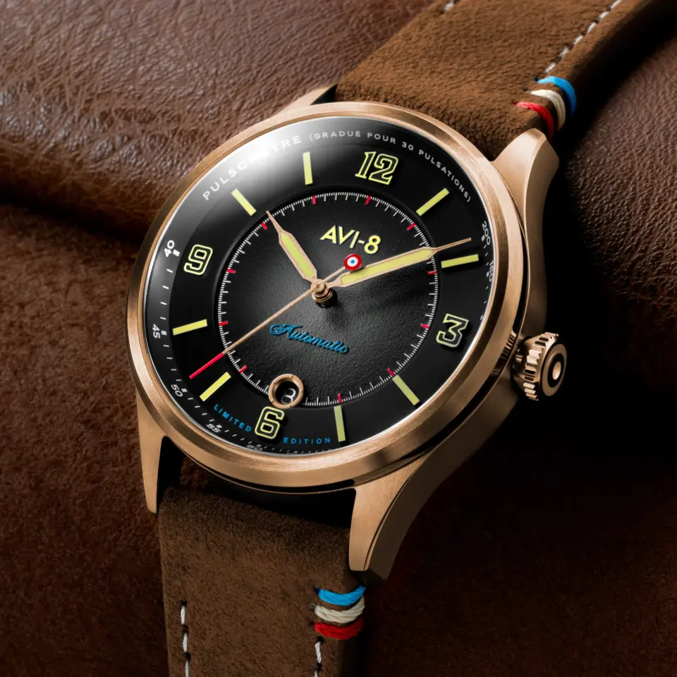 AVI-8 Flyboy AV-4153-04 Lafayette 110th Anniversary Limited Edition Otomatik Erkek Kol Saati