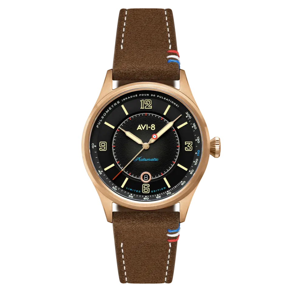 AVI-8 Flyboy AV-4153-04 Lafayette 110th Anniversary Limited Edition Otomatik Erkek Kol Saati