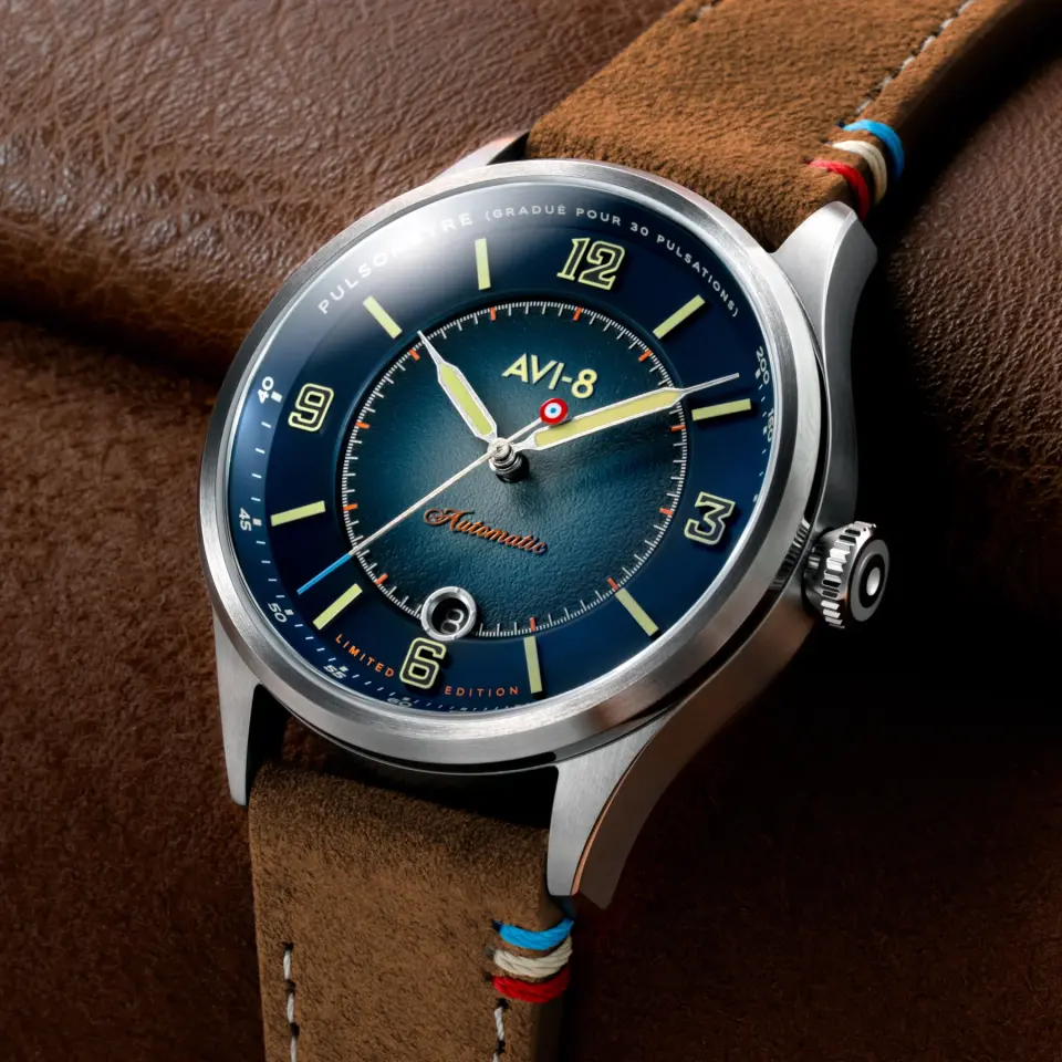 AVI-8 Flyboy AV-4153-02 Lafayette 110th Anniversary Limited Edition Otomatik Erkek Kol Saati