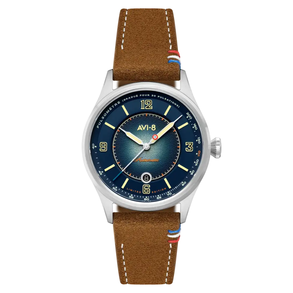 AVI-8 Flyboy AV-4153-02 Lafayette 110th Anniversary Limited Edition Otomatik Erkek Kol Saati