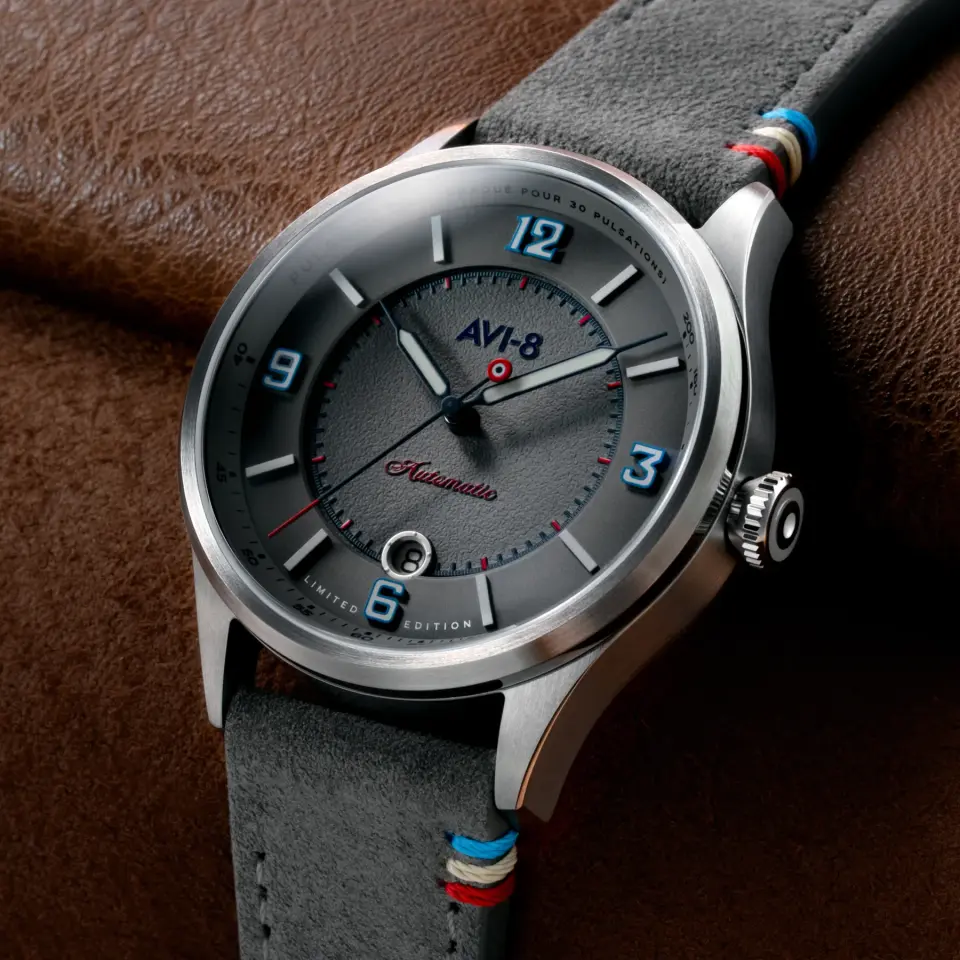 AVI-8 Flyboy AV-4153-03 Lafayette 110th Anniversary Limited Edition Otomatik Erkek Kol Saati