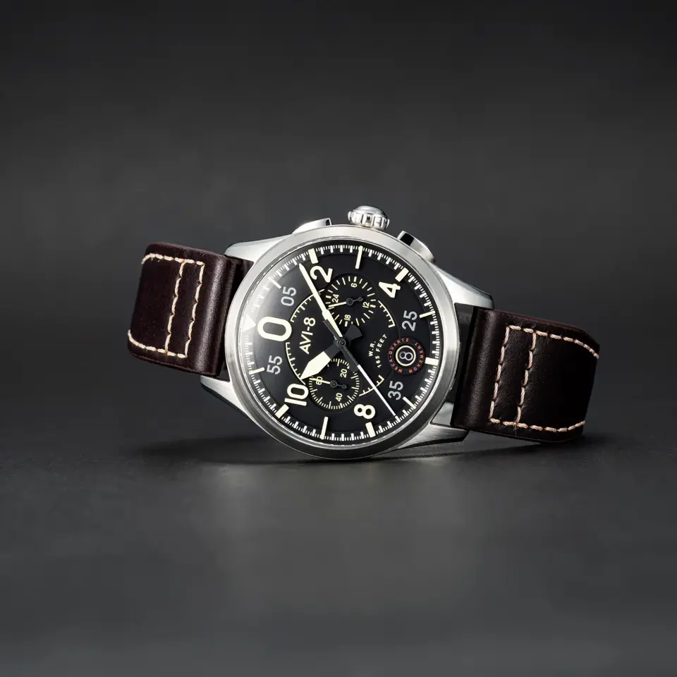 AVI-8 Spitfire AV-4089-01 Lock Chronograph Erkek Kol Saati