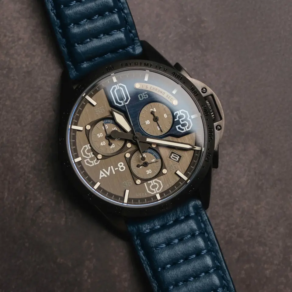 AVI-8 P-51 Mustang AV-4077-04 Blakeslee Chronograph Erkek Kol Saati