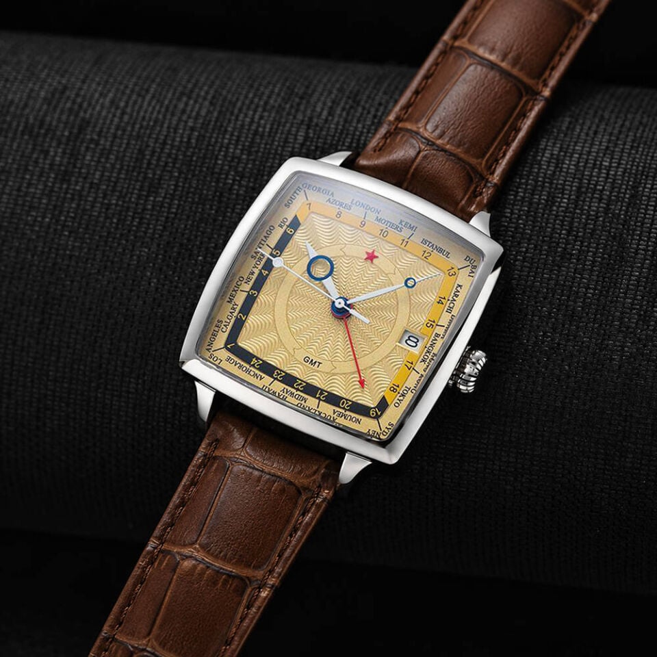 Red Star 7691G-B Otomatik (Seiko NH34 GMT Mekanizmalı) Erkek Kol Saati