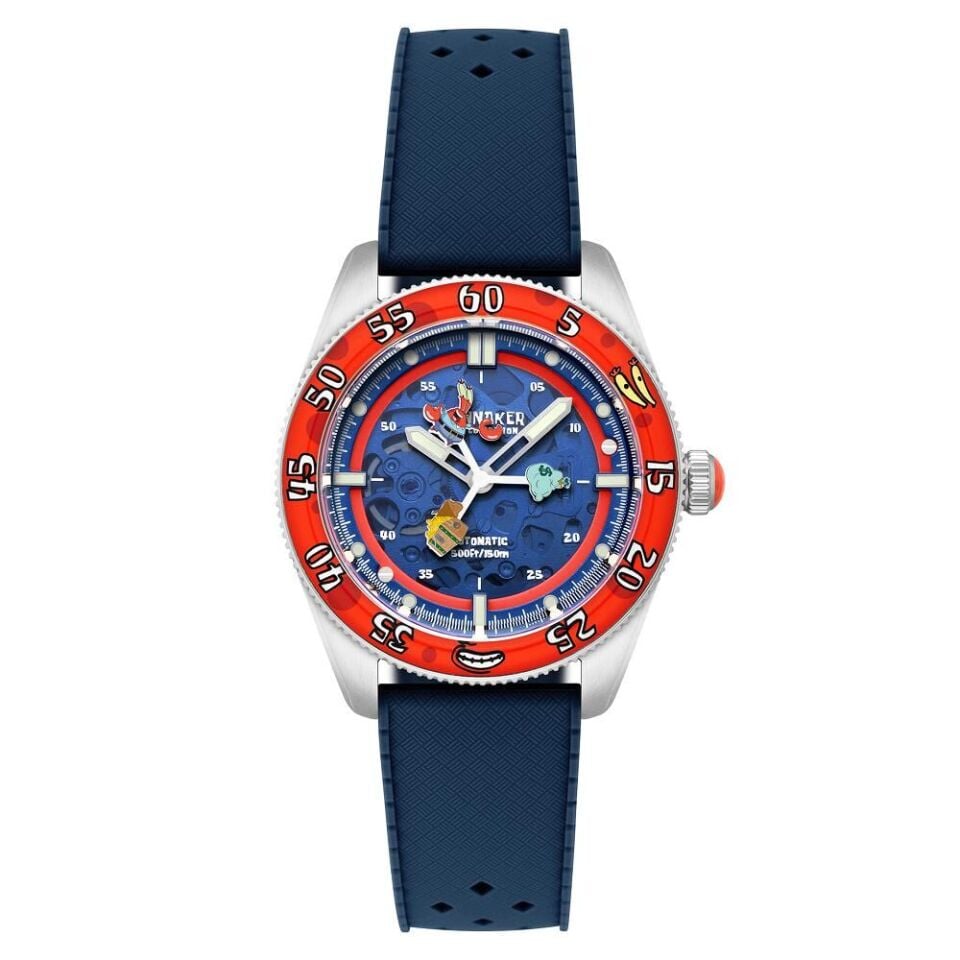 Spinnaker Croft Mid-Size Skeleton Otomatik SP-5152-01 Spongebob Squarepants Limited Edition (Seiko NH70 Mekanizmalı) Erkek Kol Saati