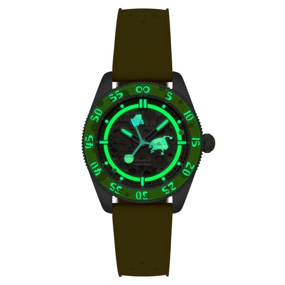 Spinnaker Croft Mid-Size Skeleton Otomatik SP-5152-02 Spongebob Squarepants Limited Edition (Seiko NH70 Mekanizmalı) Erkek Kol Saati
