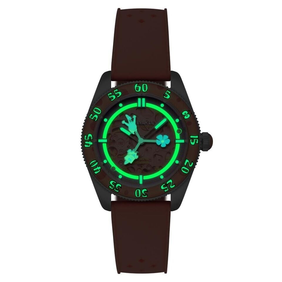 Spinnaker Croft Mid-Size Skeleton Otomatik SP-5152-03 Spongebob Squarepants Limited Edition (Seiko NH70 Mekanizmalı) Erkek Kol Saati