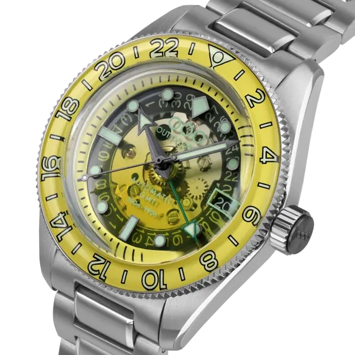 OUT OF ORDER OOO.001-25.LI.BAND.SS LIMONCELLO AUTOMATIC GMT - LIMITED EDITION ERKEK KOL SAATİ