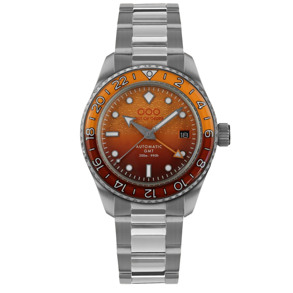 OUT OF ORDER OOO.001-25.NE.BAND NEGRONI AUTOMATIC GMT - ULTRA BRUSHED ERKEK KOL SAATİ