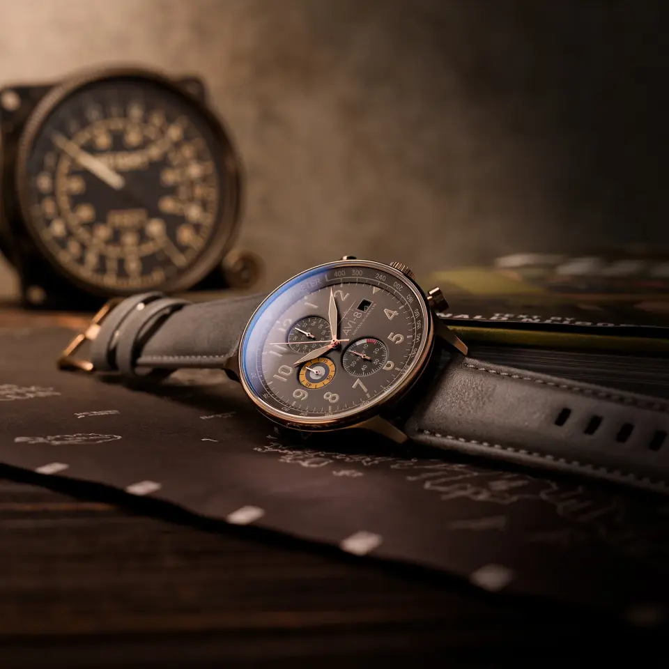 AVI-8 Hawker Hurricane Classic Chronograph AV-4011-0P Erkek Kol Saati