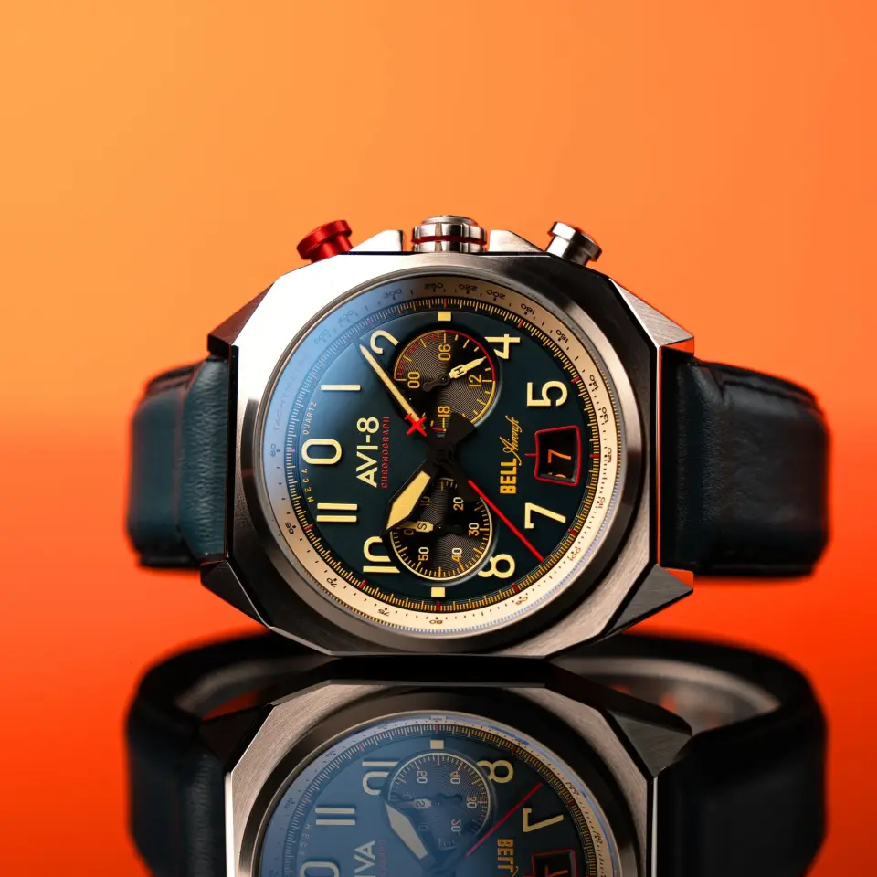 AVI-8 BELL X-1 MACHBUSTER AV-4118-01 (Seiko VK64 Mekanizmalı) Erkek Kol Saati