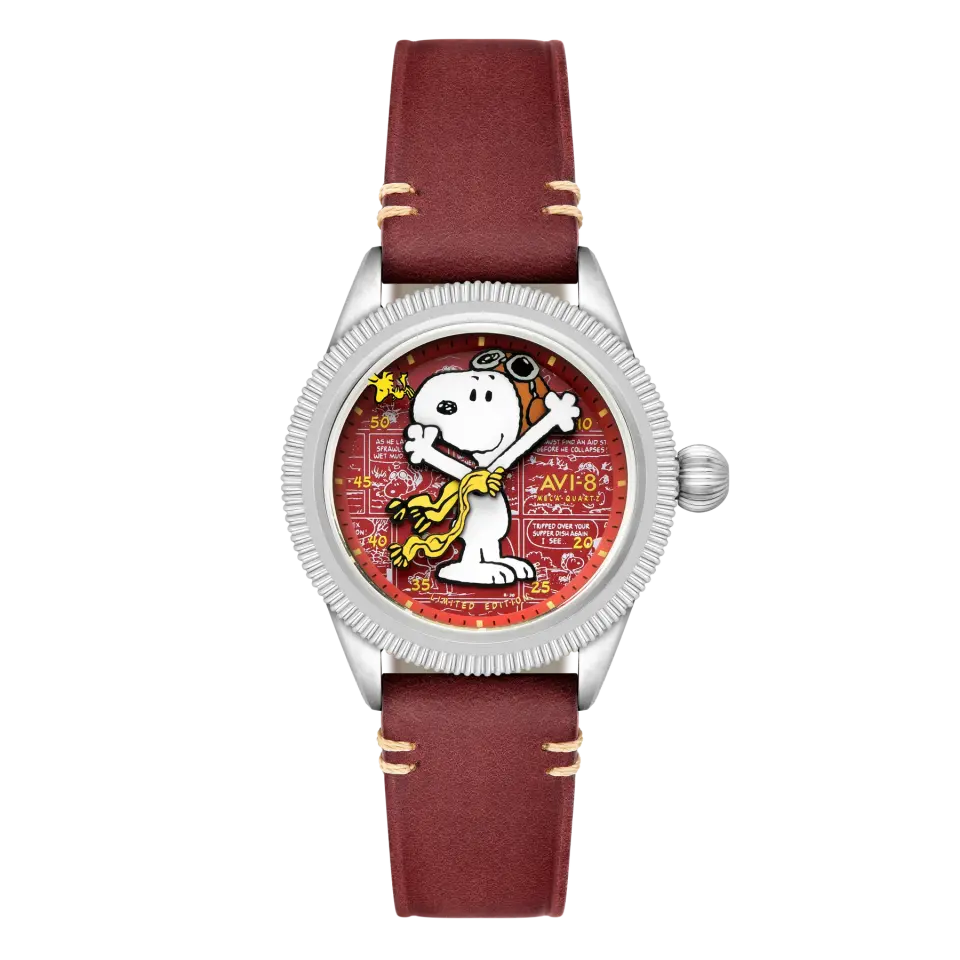 AVI-8 Flyboy Airmaster AV-4138-02 Meca-Quartz Peanuts Snoopy Flying Ace Limited Edition Unisex Kol Saati