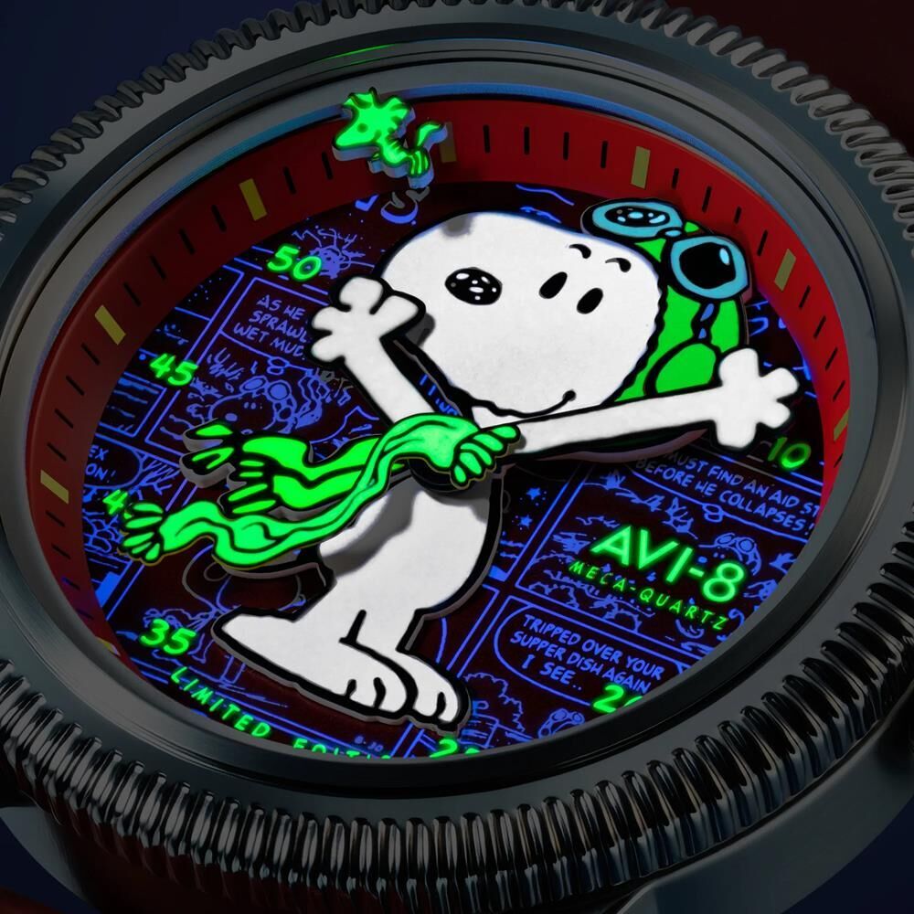 AVI-8 Flyboy Airmaster AV-4138-02 Meca-Quartz Peanuts Snoopy