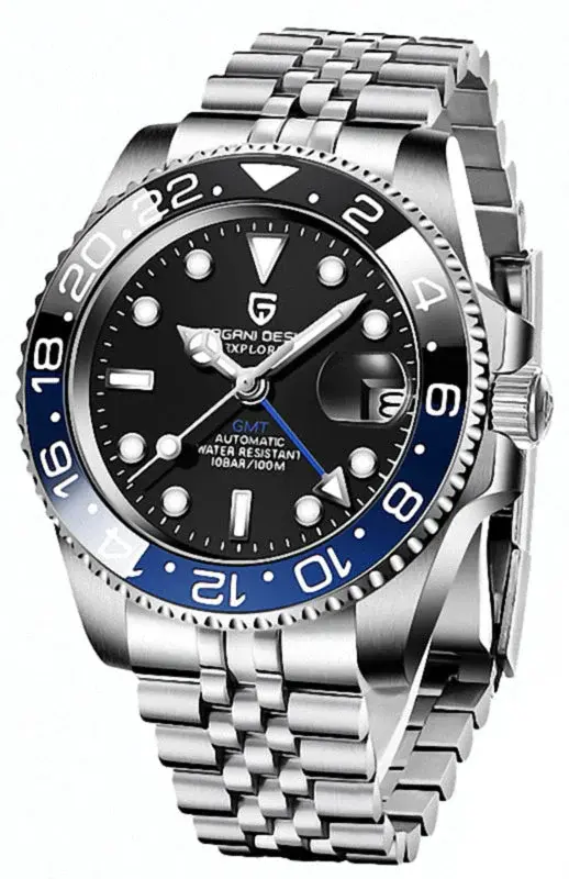 Pagani Design PD-1662 GMT-MASTER Men's Black Blue Otomatik Erkek Kol Saati