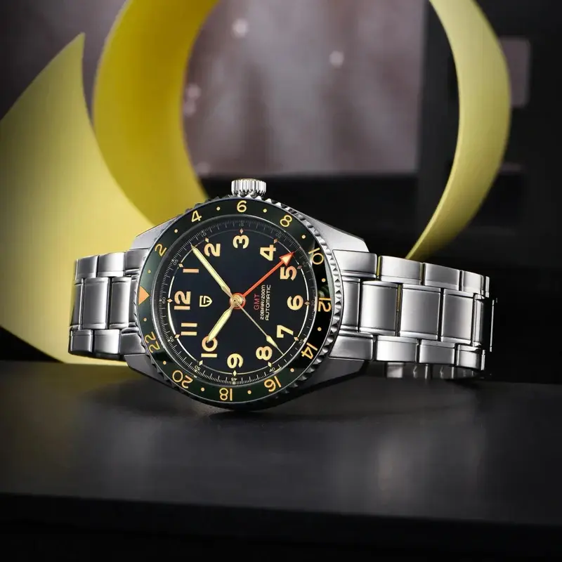 Pagani Design PD-1784 Green GMT Otomatik Erkek Kol Saati