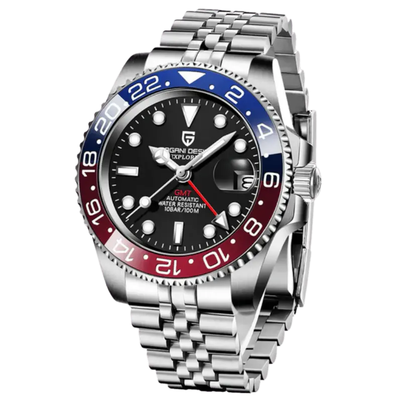 Pagani Design PD-1662 GMT Blue Red Otomatik Erkek Kol Saati