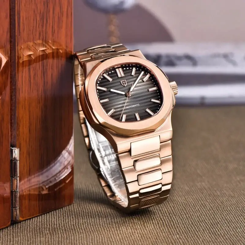 Pagani Design PD-1728 Rose Gold Black Otomatik Erkek Kol Saati