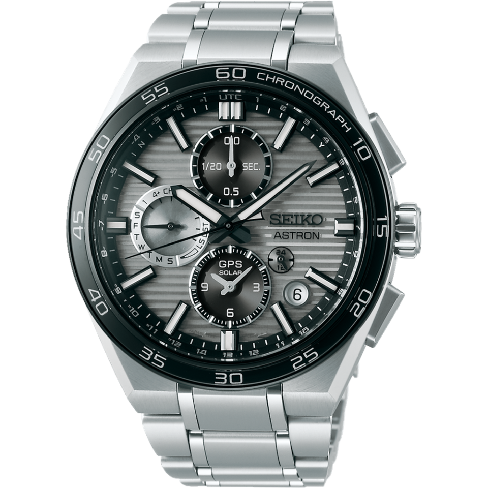 Seiko Astron GPS Solar Dual Time Chronograph Silvery Grey - SSH177J Erkek Kol Saati