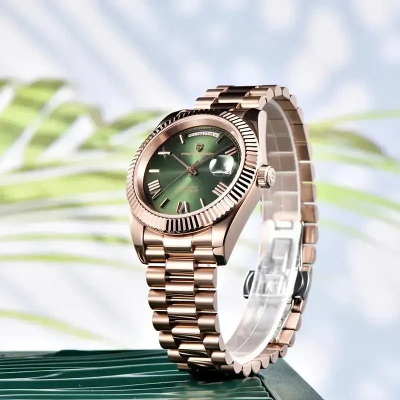 Pagani Design PD-1783 Rose Gold Green Otomatik Erkek Kol Saati