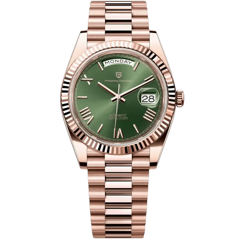 Pagani Design PD-1783 Rose Gold Green Otomatik Erkek Kol Saati