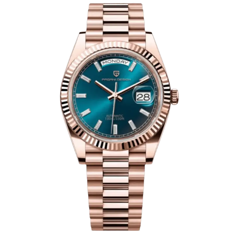 Pagani Design PD-1783 Rose Gold Blue Otomatik Erkek Kol Saati