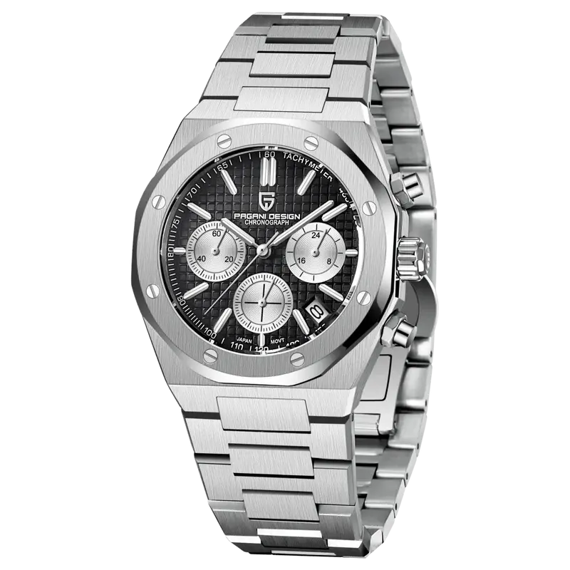 Pagani Design PD-1707 Black Chronograph Erkek Kol Saati