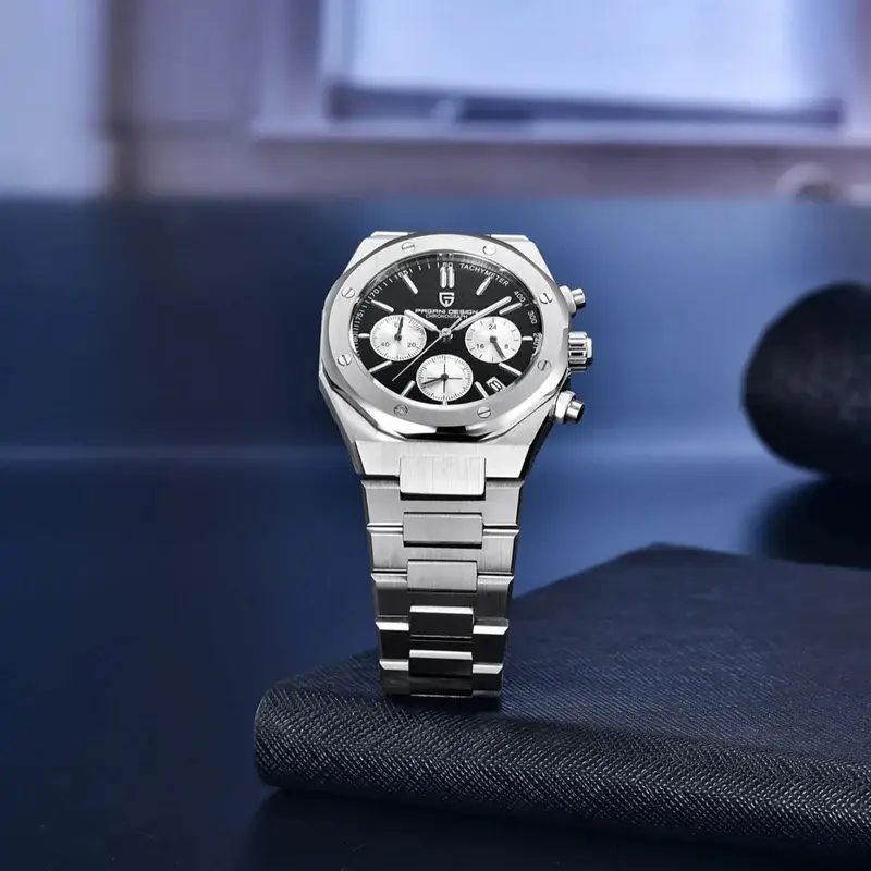 Pagani Design PD-1707 Black Chronograph Erkek Kol Saati